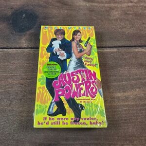 New Austin Powers International Man of Mystery VHS OS Yellow New Sealed N4577V